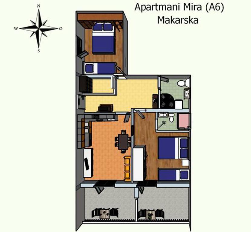 Apartments Mira Makarska Camera foto